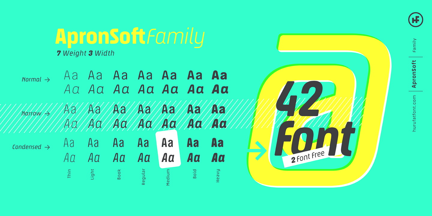 Apron Soft Condensed Bold Font preview